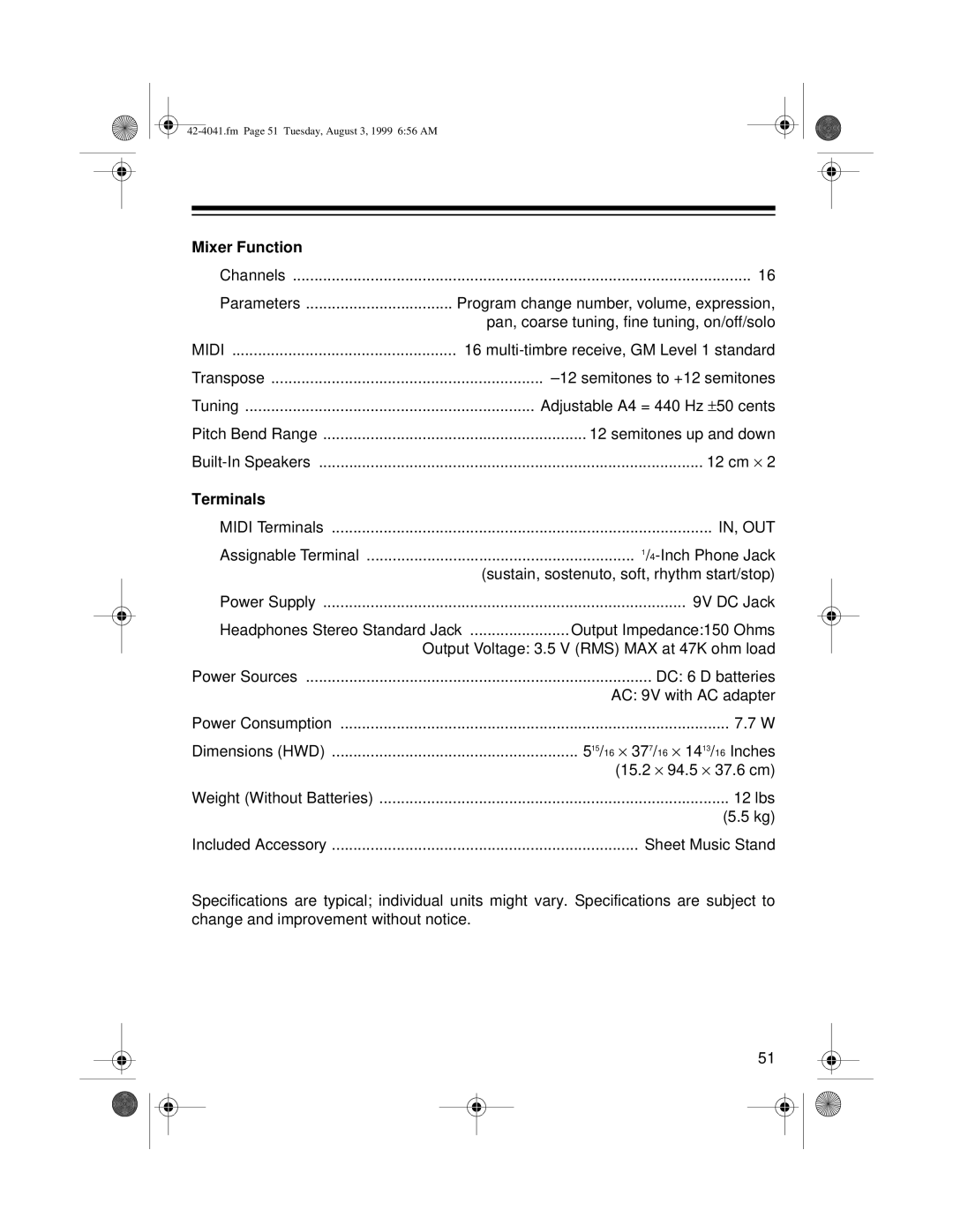 Optimus MD-1200 owner manual Mixer Function 