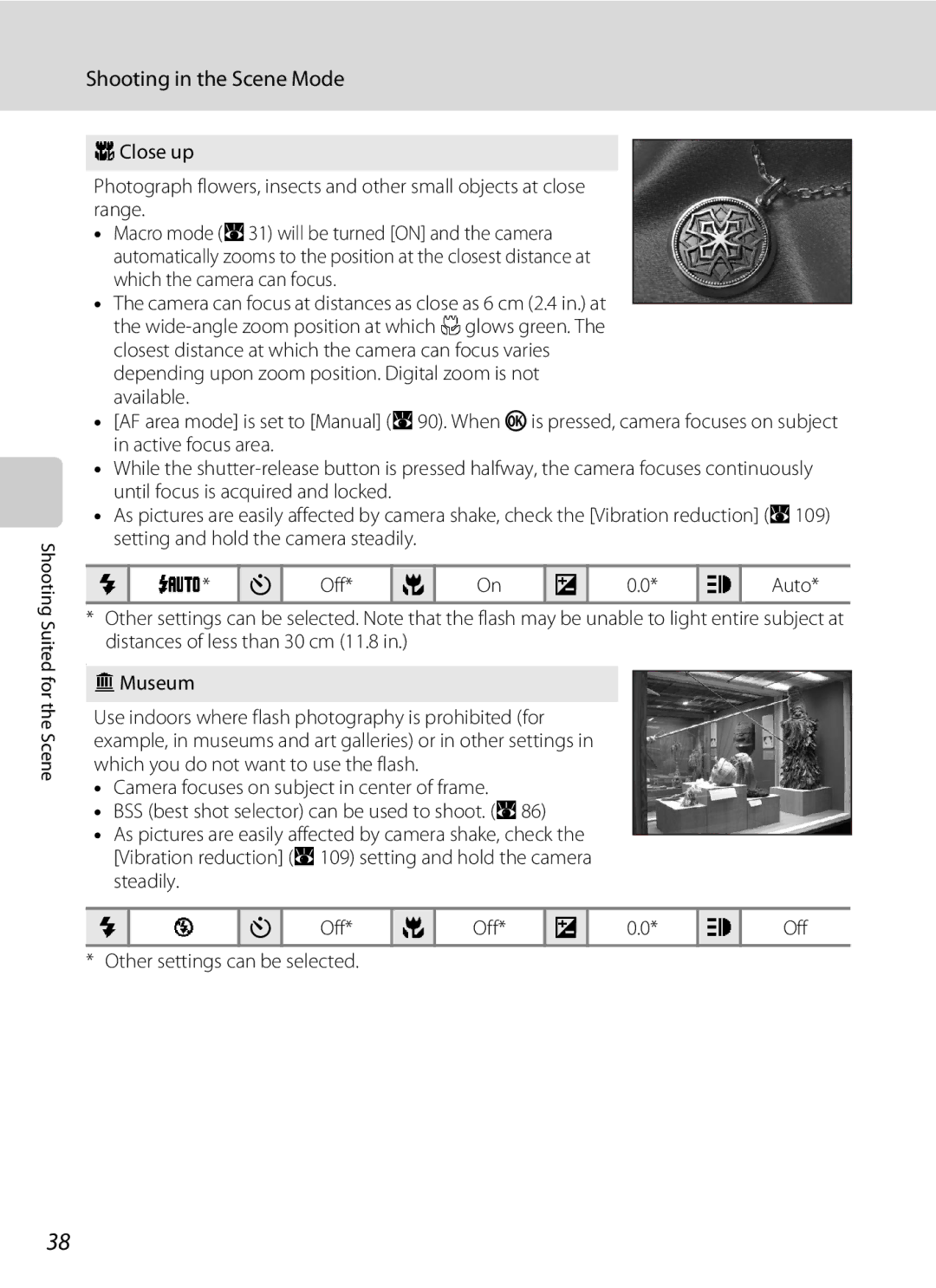 Optimus S700 user manual Shooting in the Scene Mode 