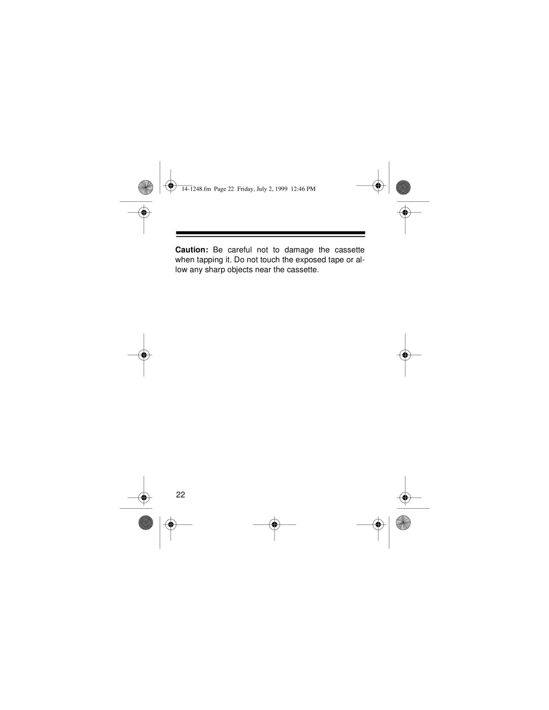 Optimus SCP-100 owner manual Fm Page 22 Friday, July 2, 1999 1246 PM 