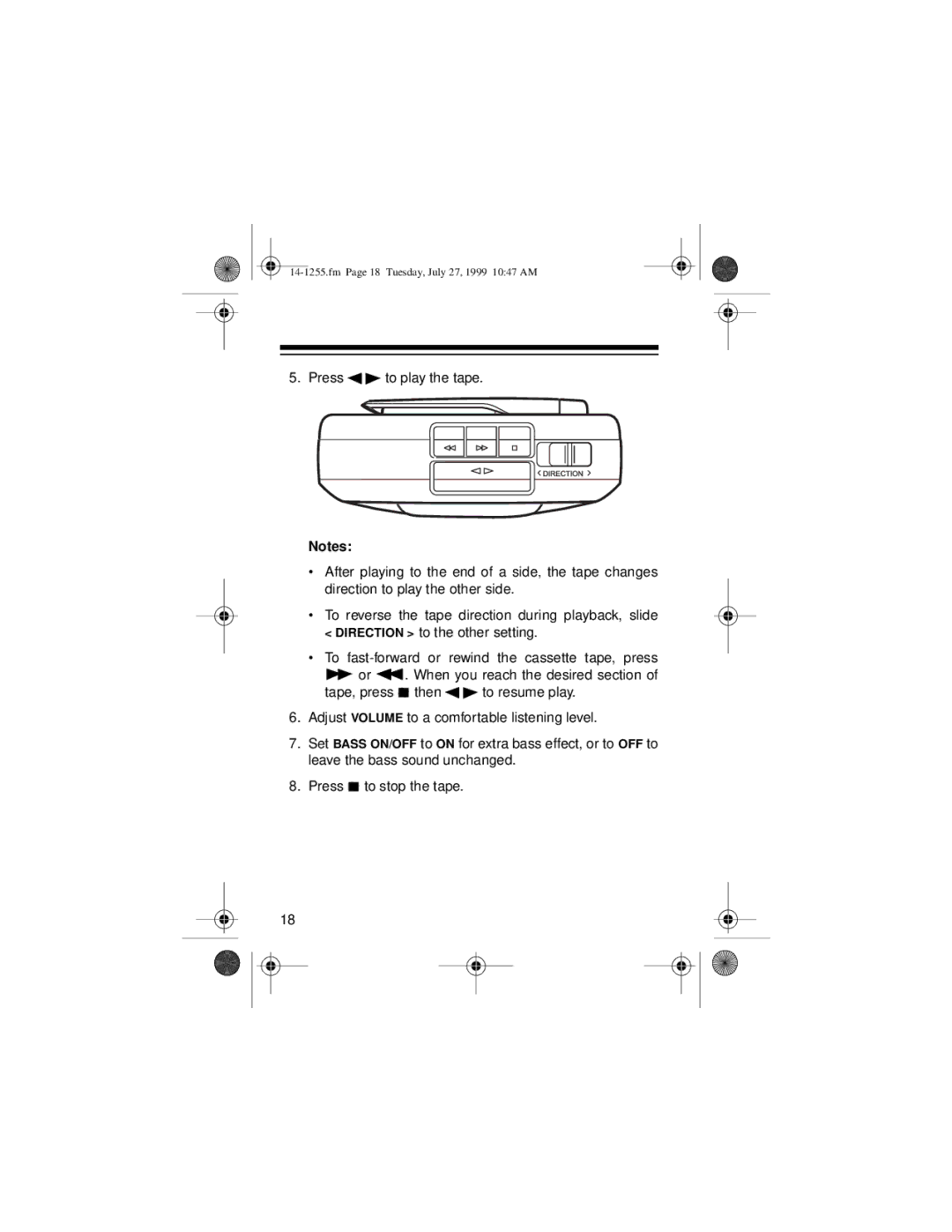 Optimus SCP-103 owner manual Fm Page 18 Tuesday, July 27, 1999 1047 AM 