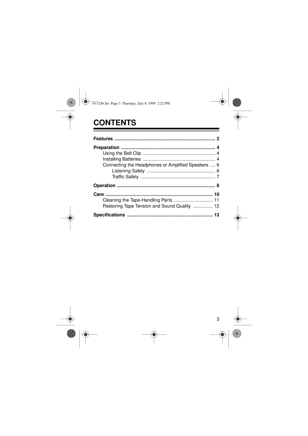 Optimus SCP-104 owner manual Contents 