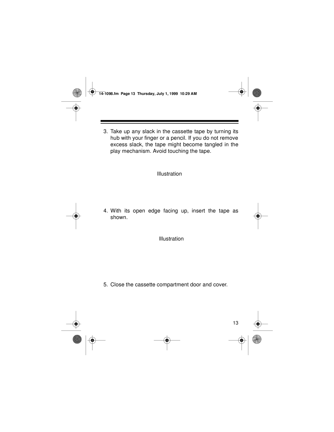 Optimus 14-1098, SCP-80 owner manual Fm Page 13 Thursday, July 1, 1999 1029 AM 