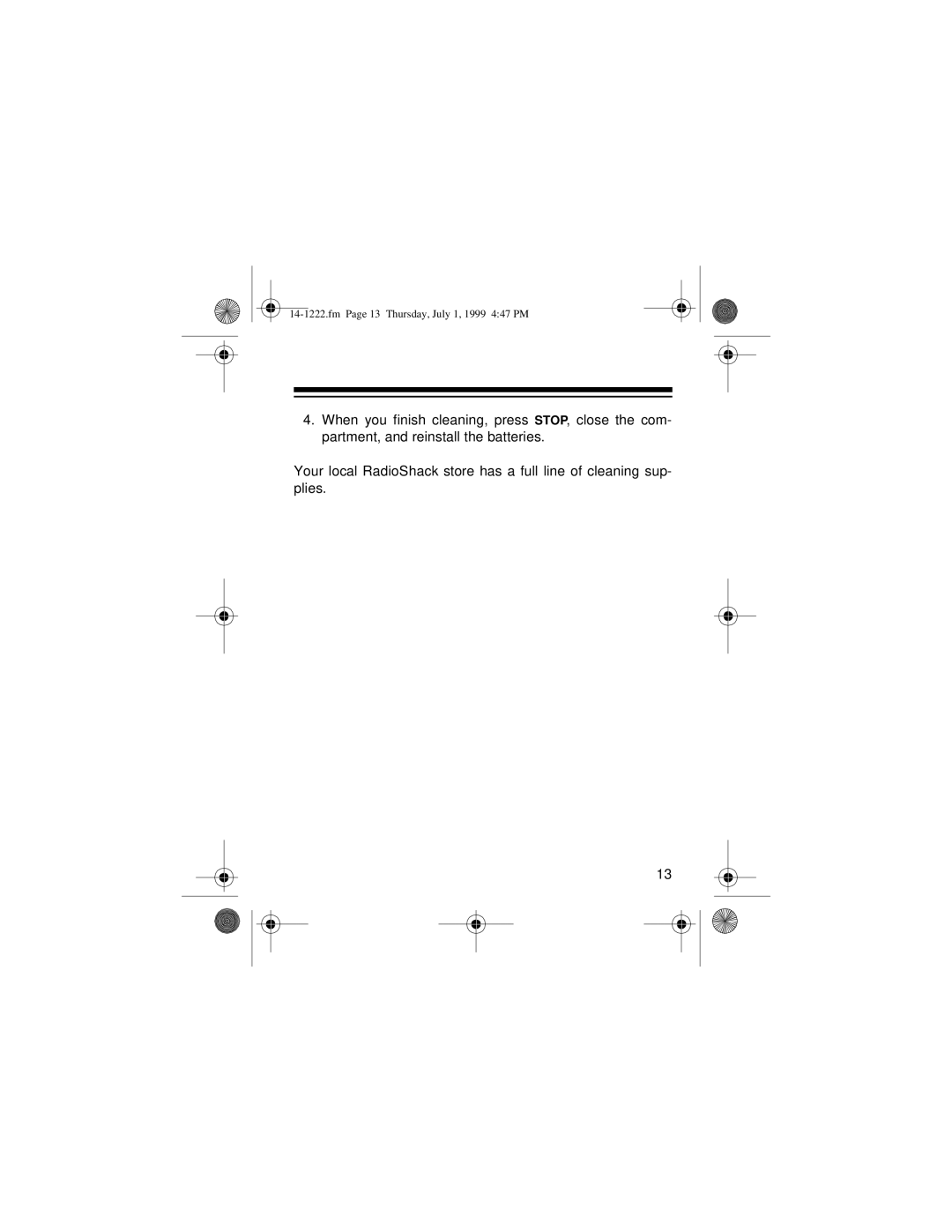 Optimus SCP-81 owner manual Fm Page 13 Thursday, July 1, 1999 447 PM 