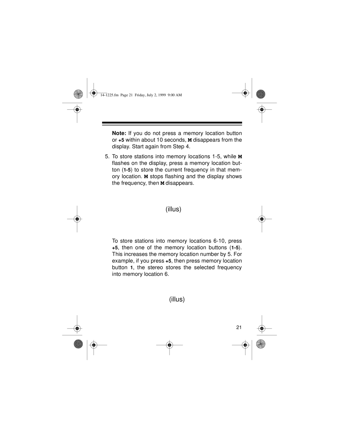 Optimus SCP-84 owner manual Fm Page 21 Friday, July 2, 1999 900 AM 