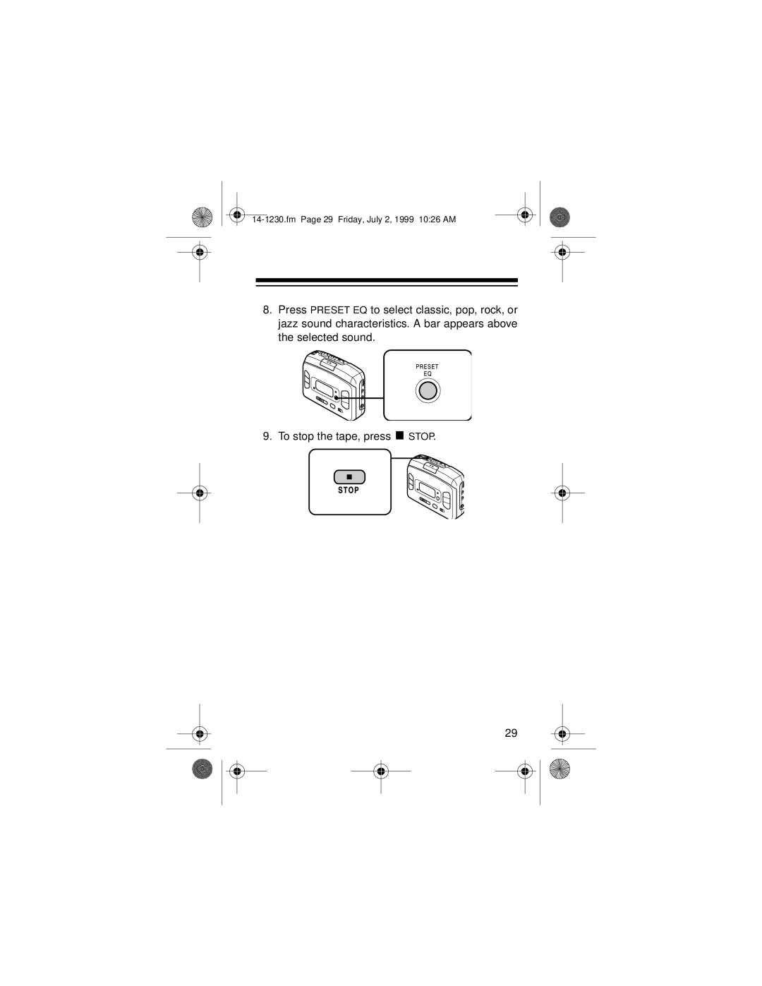 Optimus SCP-87 owner manual Fm Page 29 Friday, July 2, 1999 1026 AM 