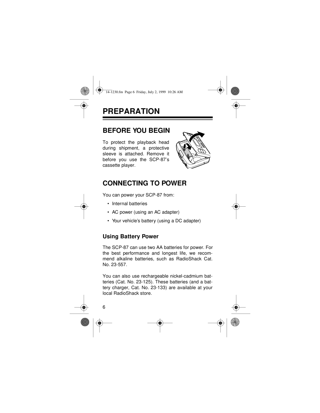 Optimus SCP-87 owner manual Preparation, Before YOU Begin, Connecting to Power, Using Battery Power 