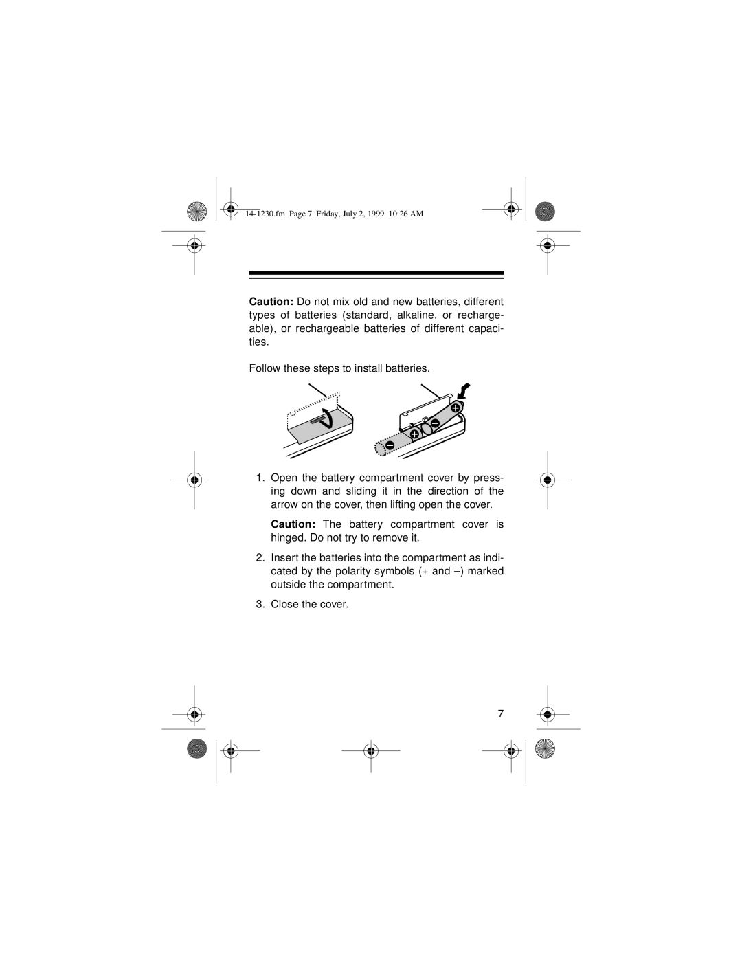 Optimus SCP-87 owner manual Fm Page 7 Friday, July 2, 1999 1026 AM 