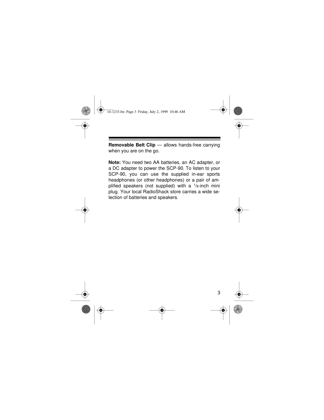 Optimus SCP-90 owner manual Fm Page 3 Friday, July 2, 1999 1046 AM 