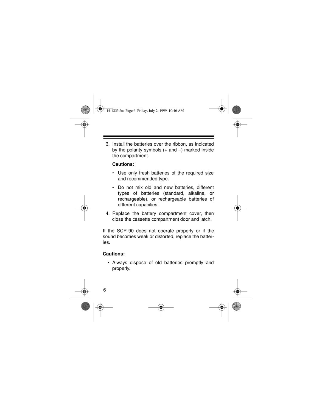 Optimus SCP-90 owner manual Fm Page 6 Friday, July 2, 1999 1046 AM 