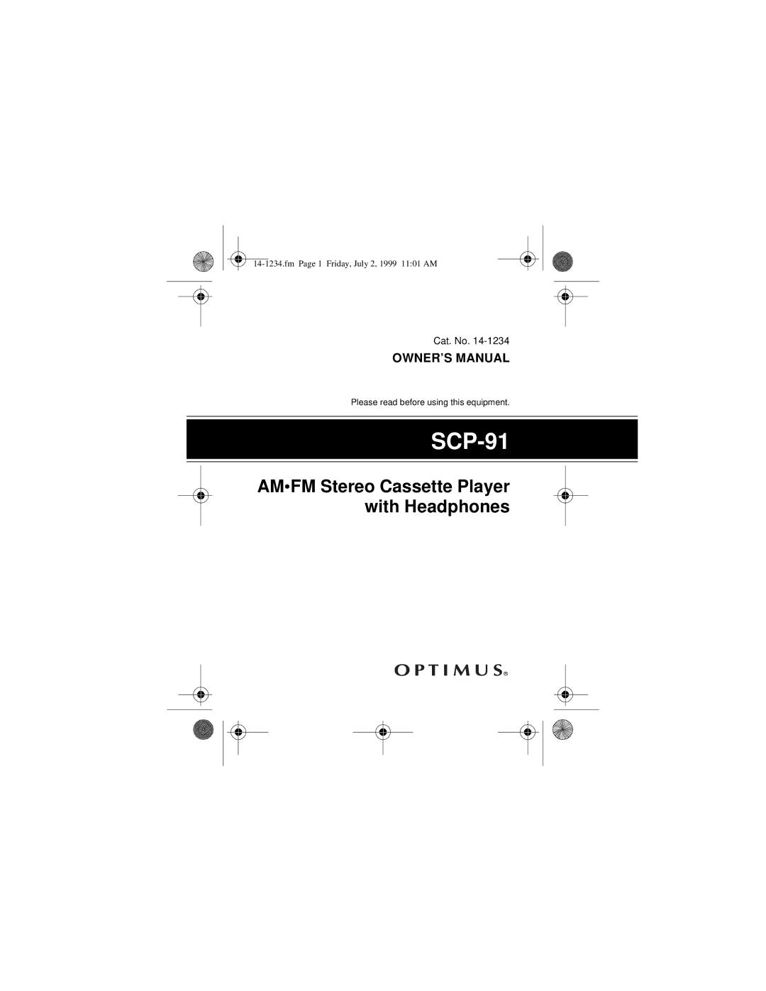 Optimus SCP-91 owner manual 