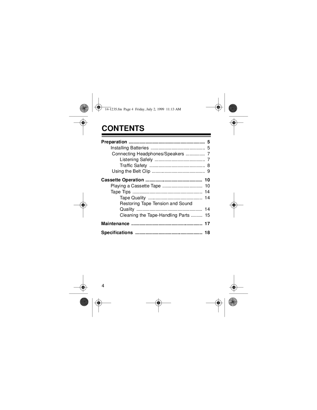 Optimus SCP-92 owner manual Contents 