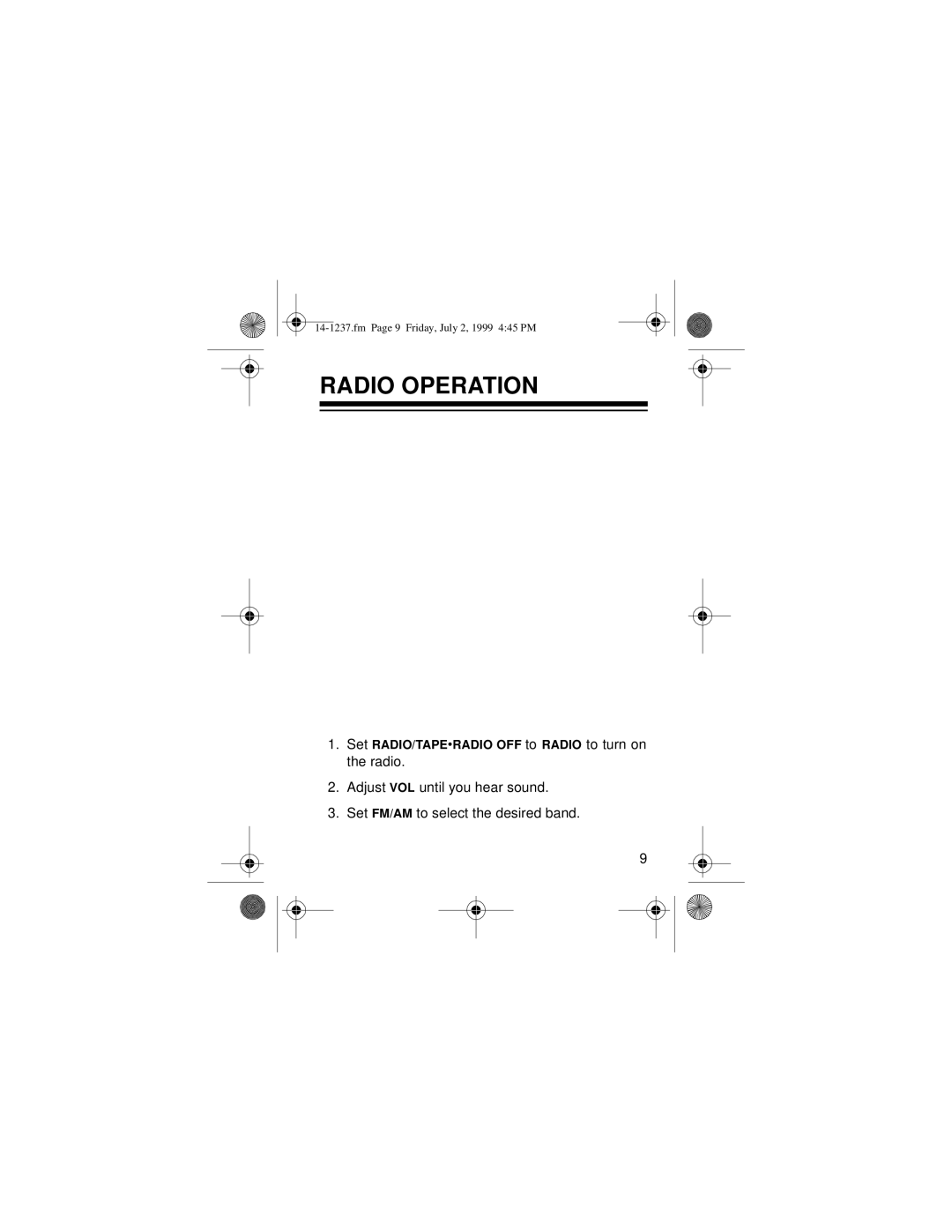 Optimus SCP-94 owner manual Radio Operation 