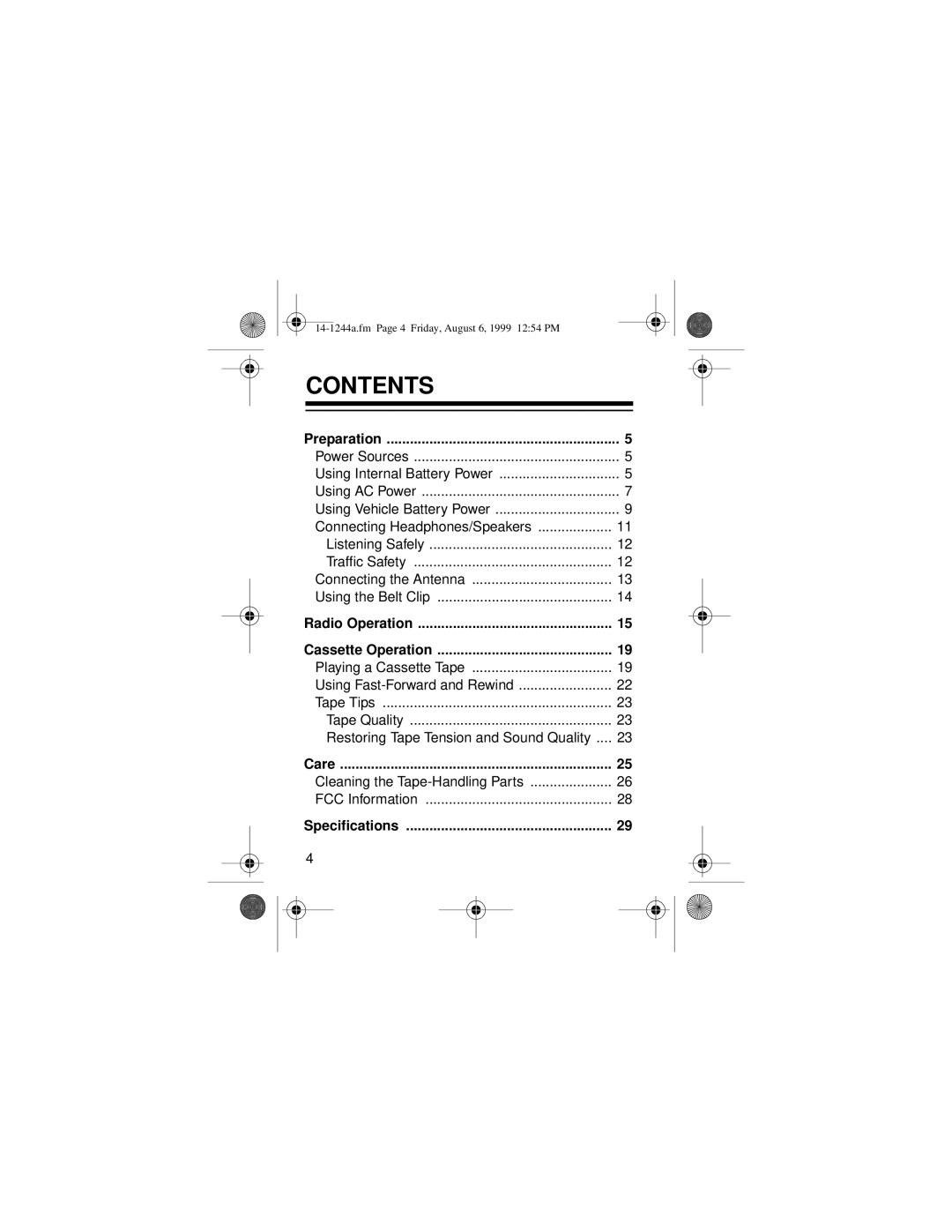 Optimus SCP-97 owner manual Contents 