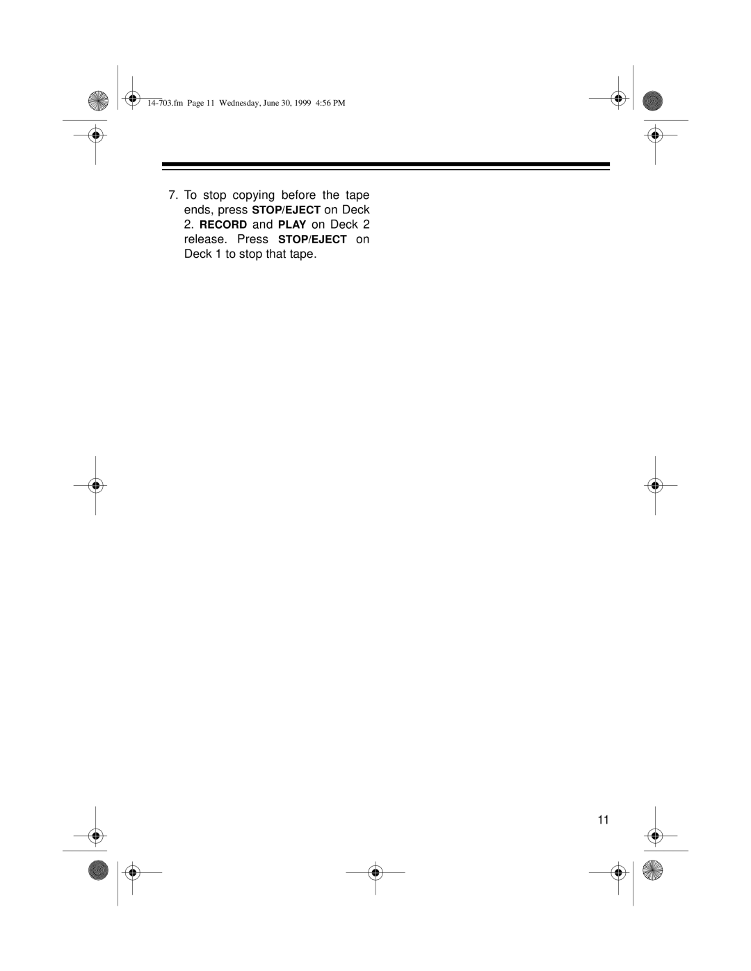 Optimus SCR-63 owner manual Fm Page 11 Wednesday, June 30, 1999 456 PM 