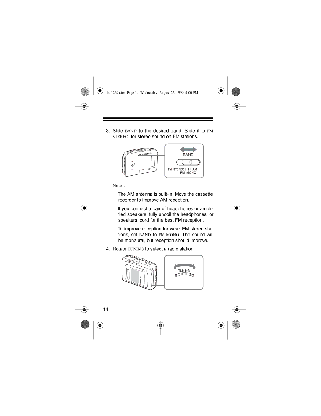 Optimus SCR-96 owner manual 14-1239a.fm Page 14 Wednesday, August 25, 1999 400 PM 