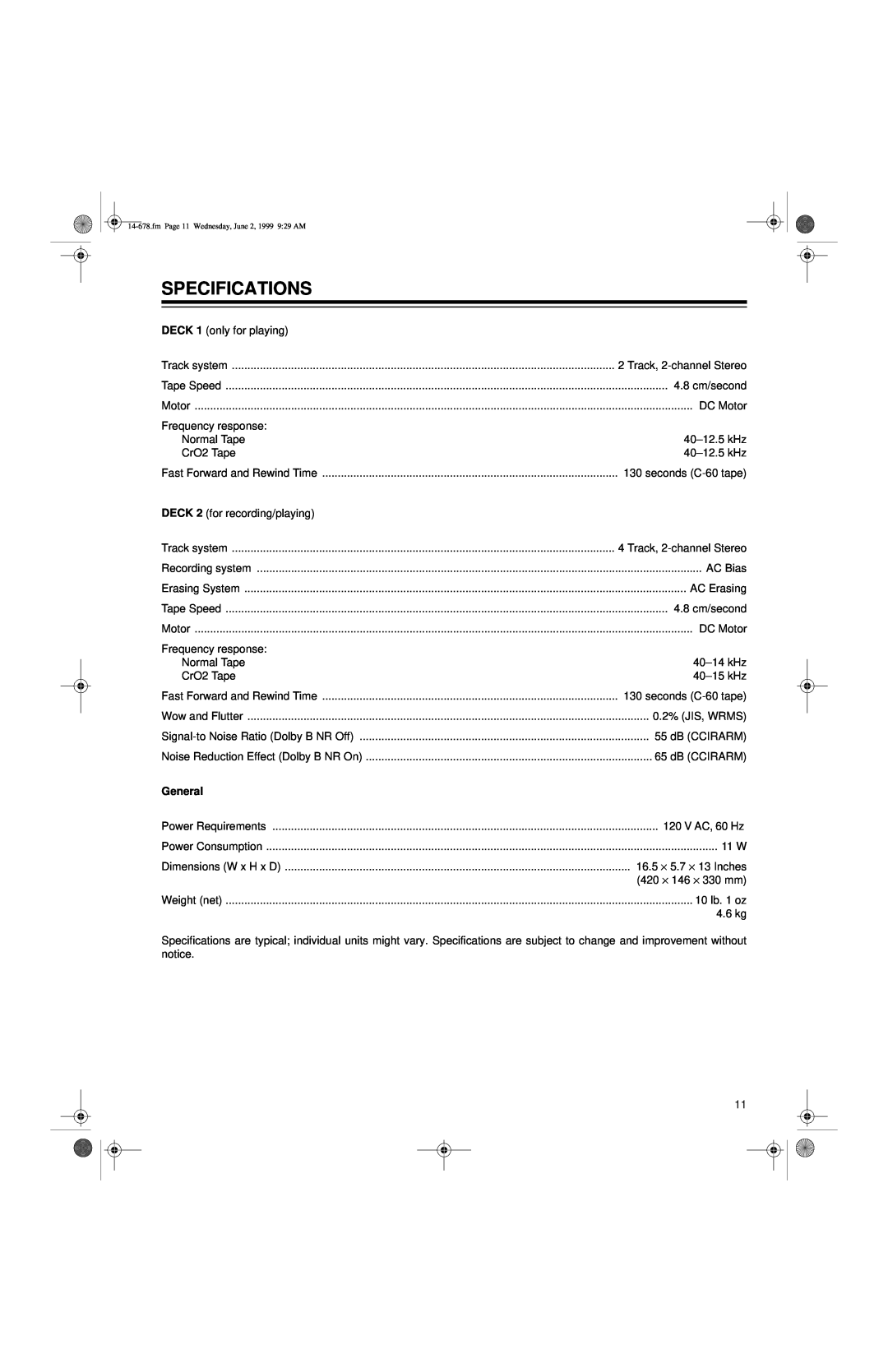 Optimus SCT-540 owner manual Specifications, General 