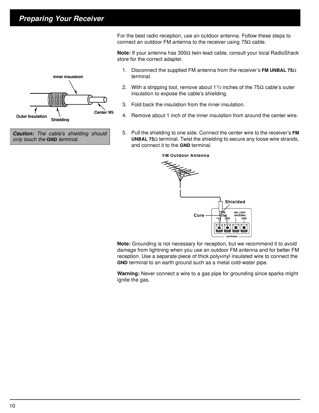 Optimus STA-3500 owner manual Terminal 