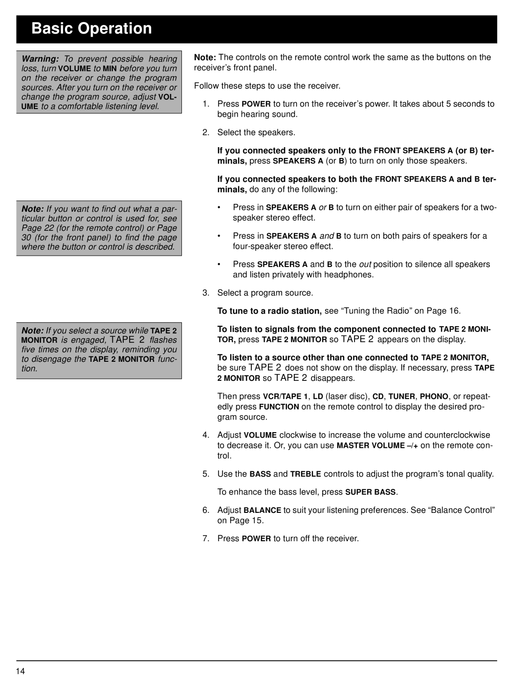 Optimus STAV-3370 owner manual Basic Operation 