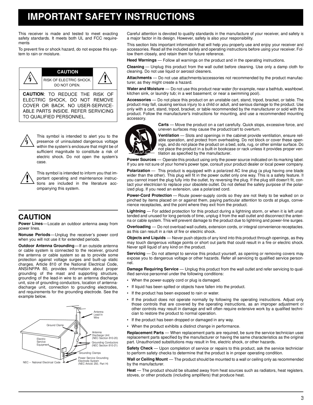 Optimus STAV-3370 owner manual Important Safety Instructions 