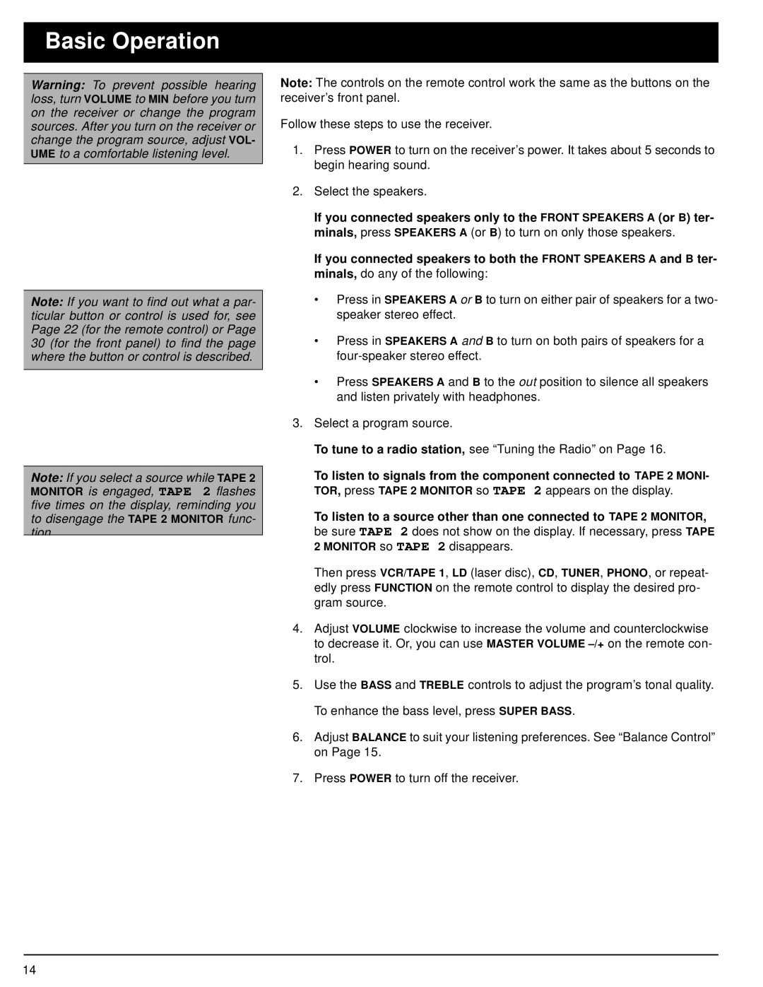 Optimus STAV-3580 owner manual Basic Operation 