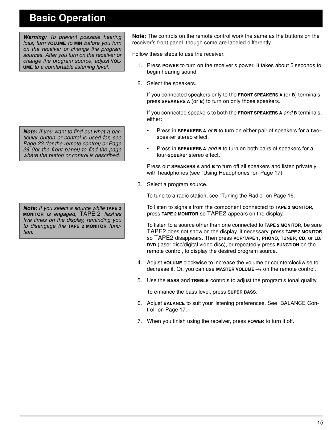 Optimus STAV-3670 owner manual Basic Operation 