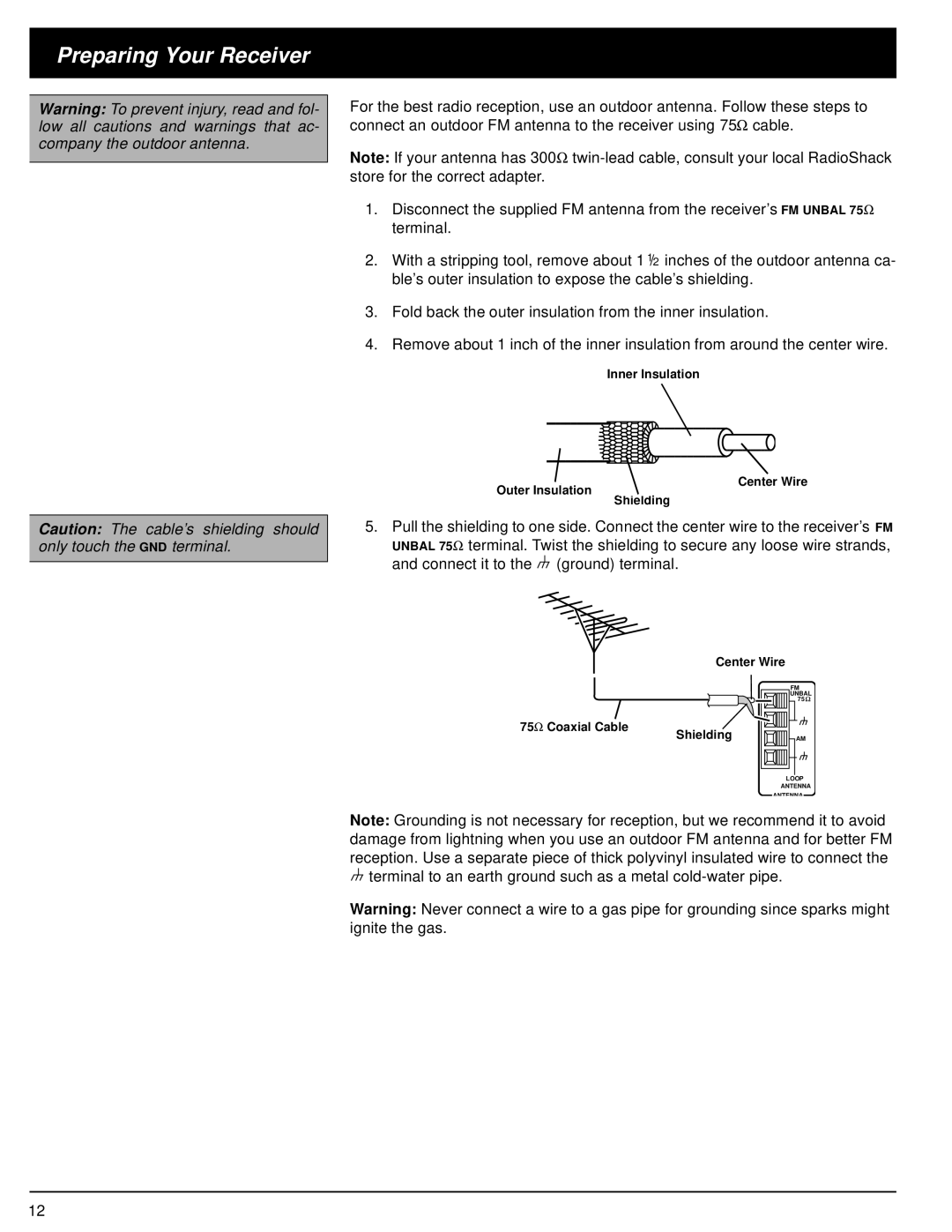 Optimus STAV-3680 owner manual Inner Insulation Center Wire Outer Insulation Shielding 