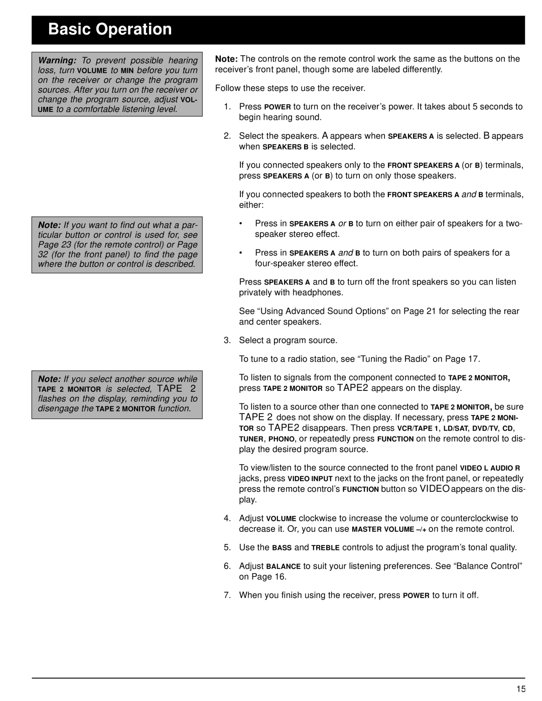 Optimus 31-3040, STAV-3690 owner manual Basic Operation 