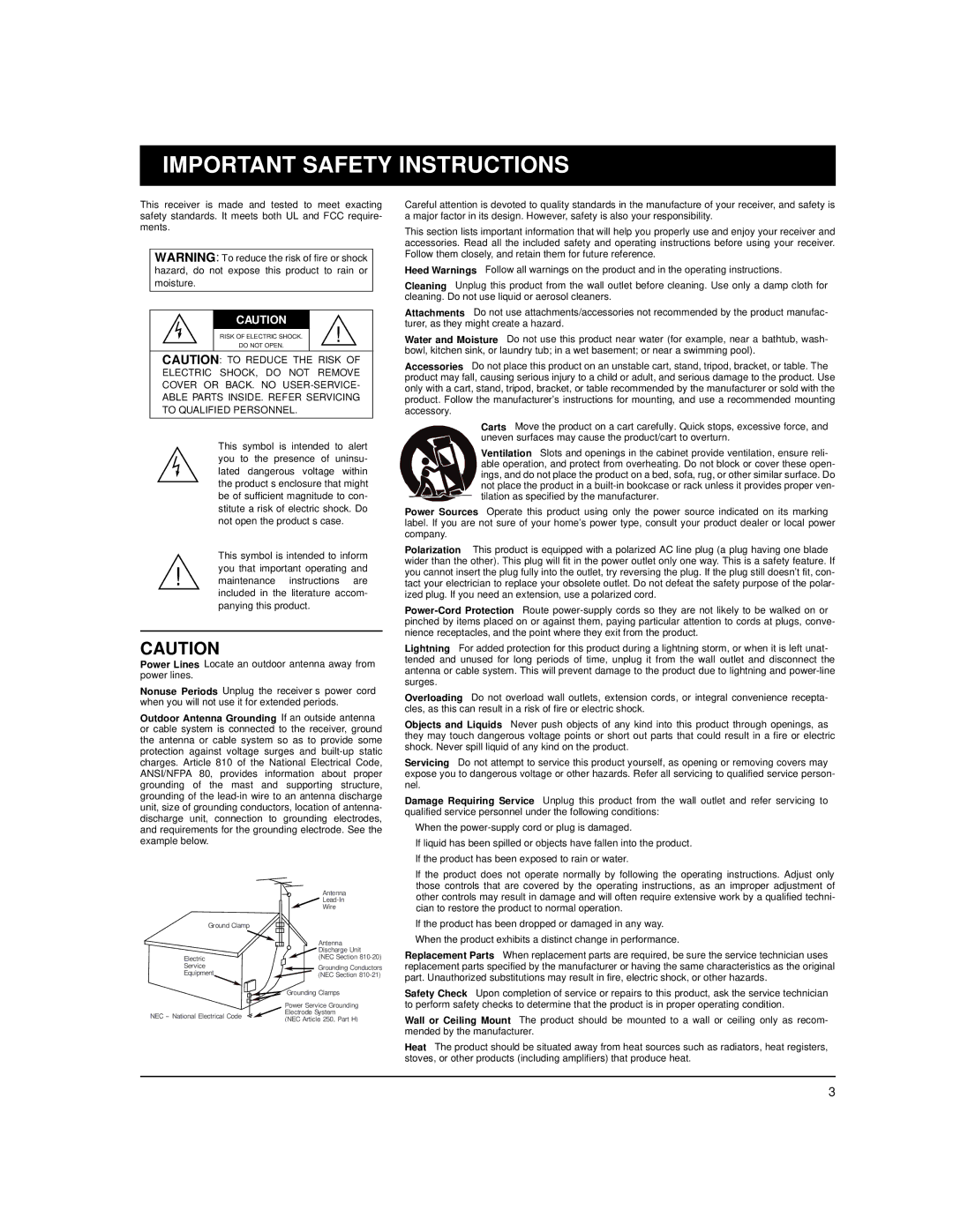 Optimus STAV-3780 owner manual Important Safety Instructions 