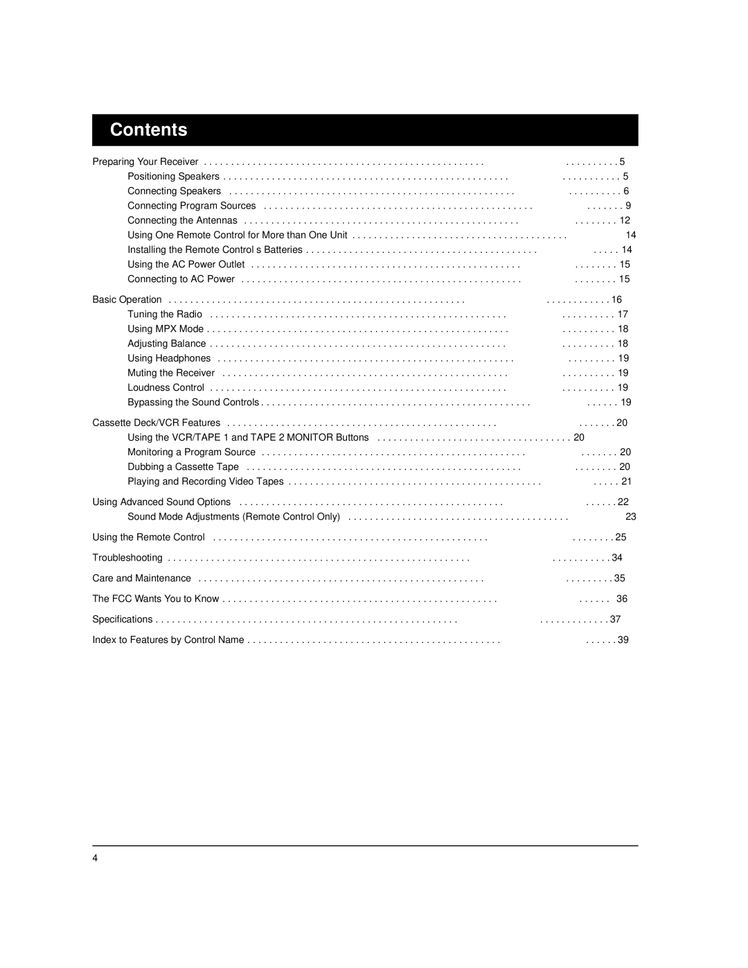 Optimus STAV-3780 owner manual Contents 