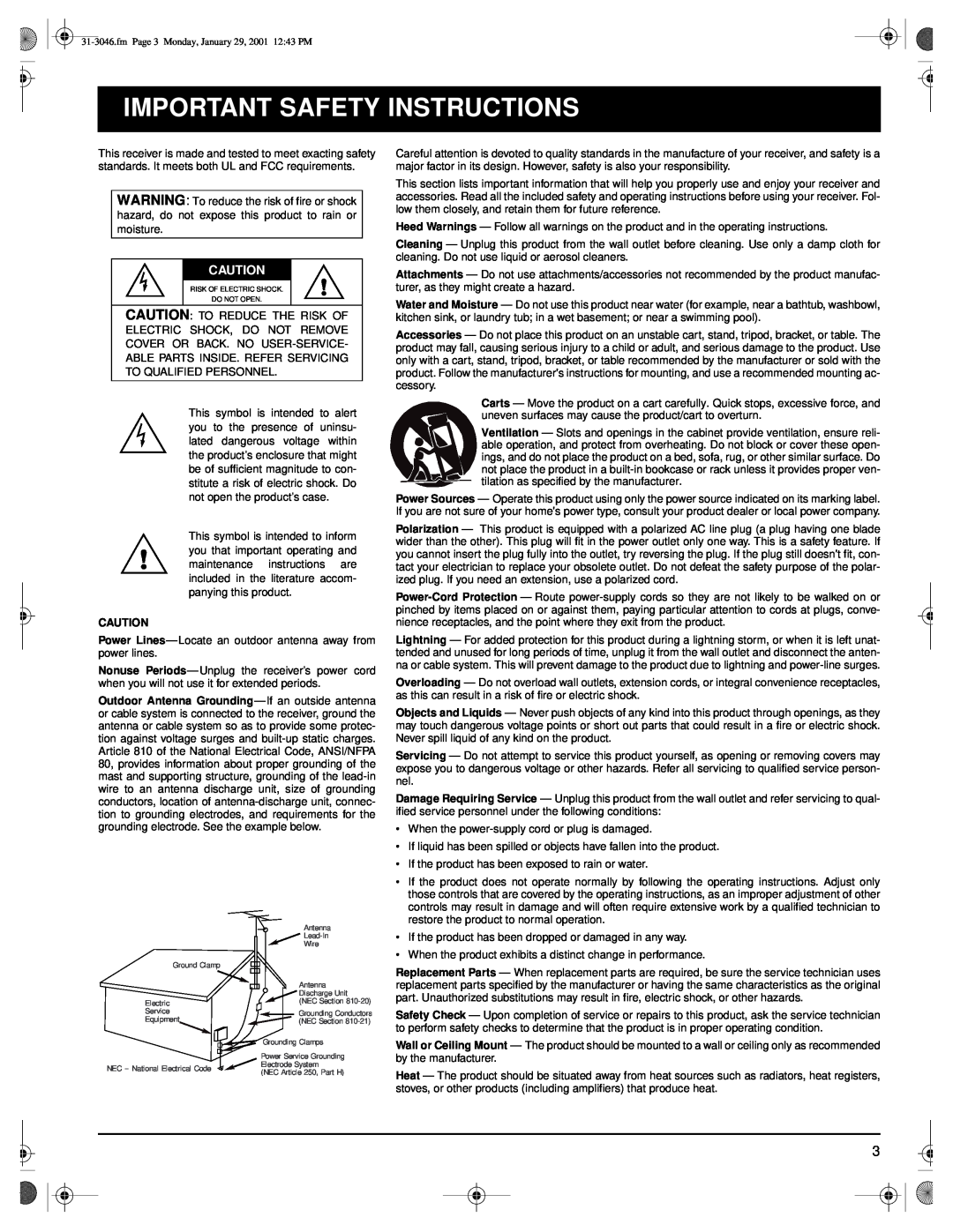 Optimus STAV-3790 owner manual Important Safety Instructions 