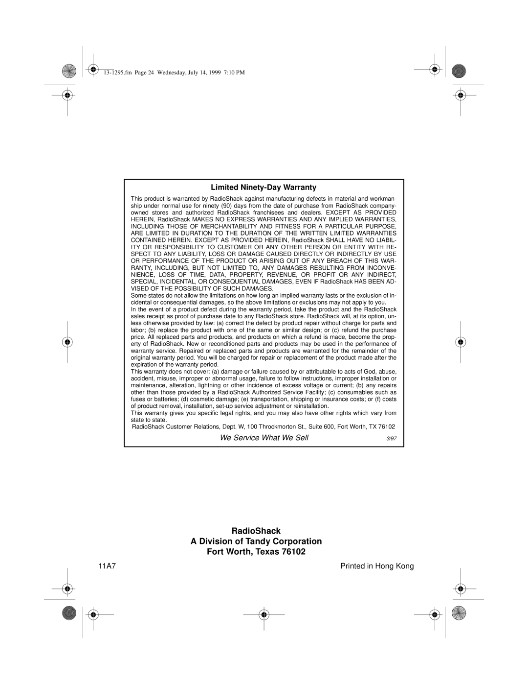 Optimus SYSTEM 747 owner manual RadioShack Division of Tandy Corporation Fort Worth, Texas 