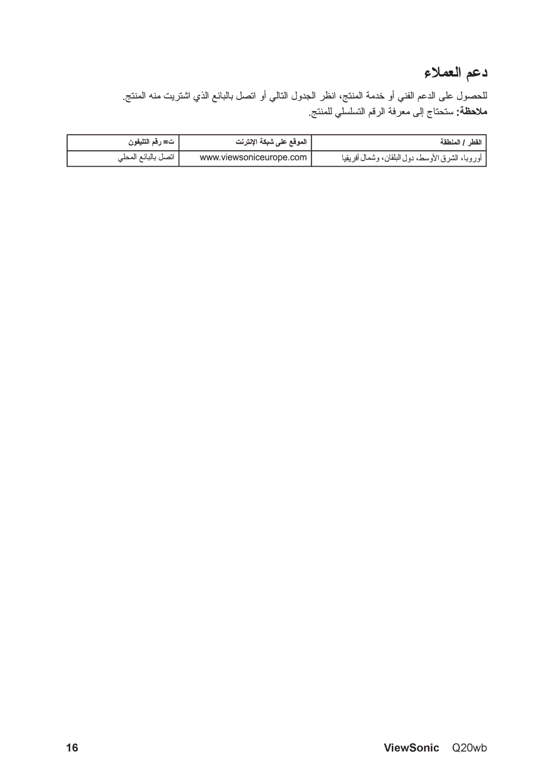 Optiquest VS11674 manual ViewSonic Q20wb 