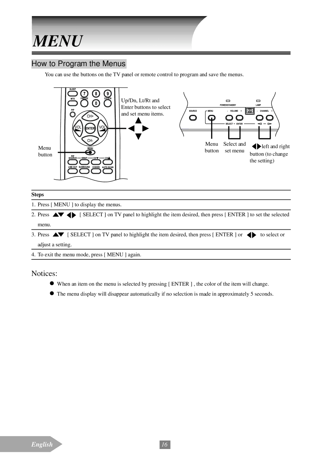 Optoma Technology EP652A manual How to Program the Menus, Steps 