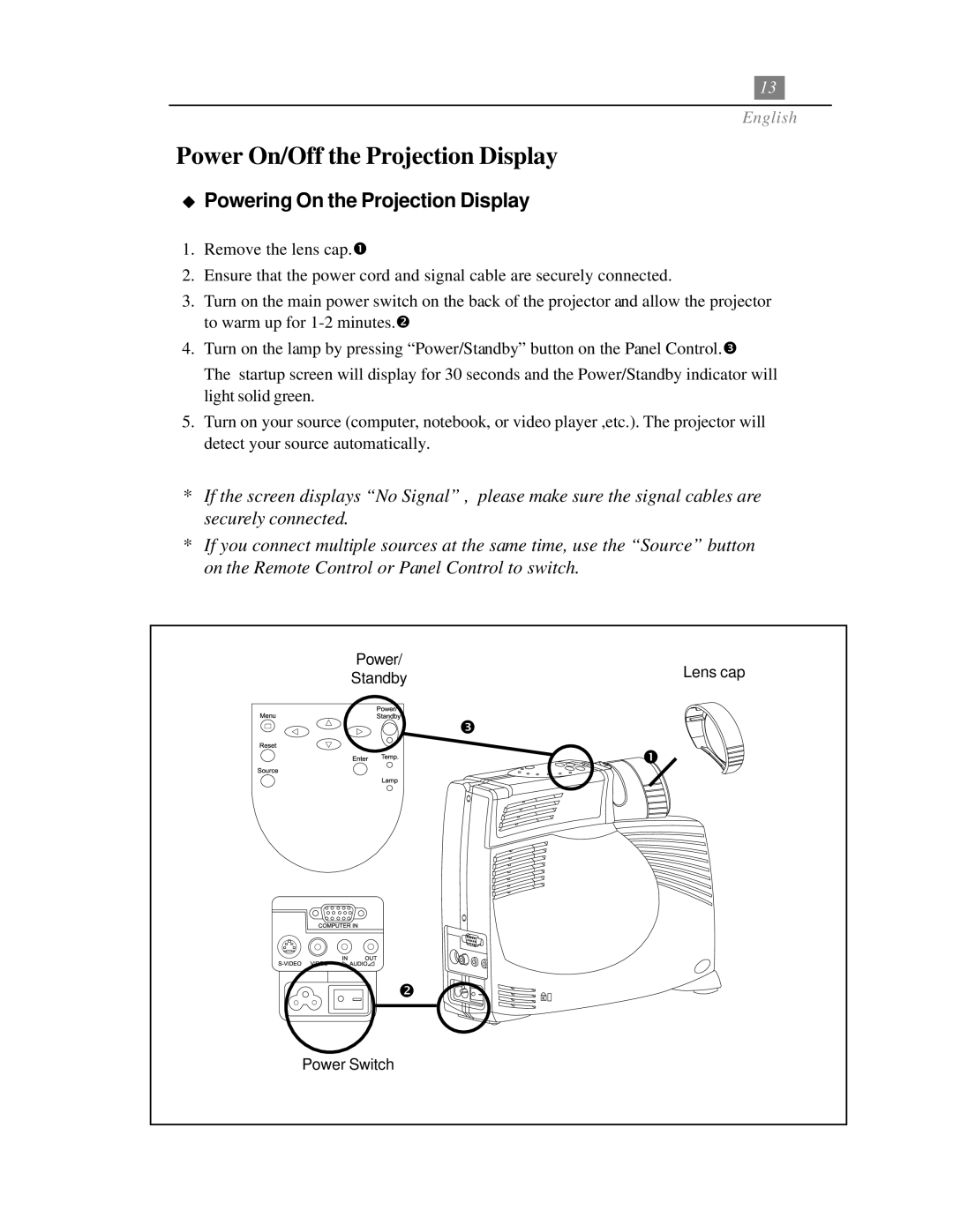 Optoma Technology EP718 specifications Power On/Off the Projection Display, Powering On the Projection Display 