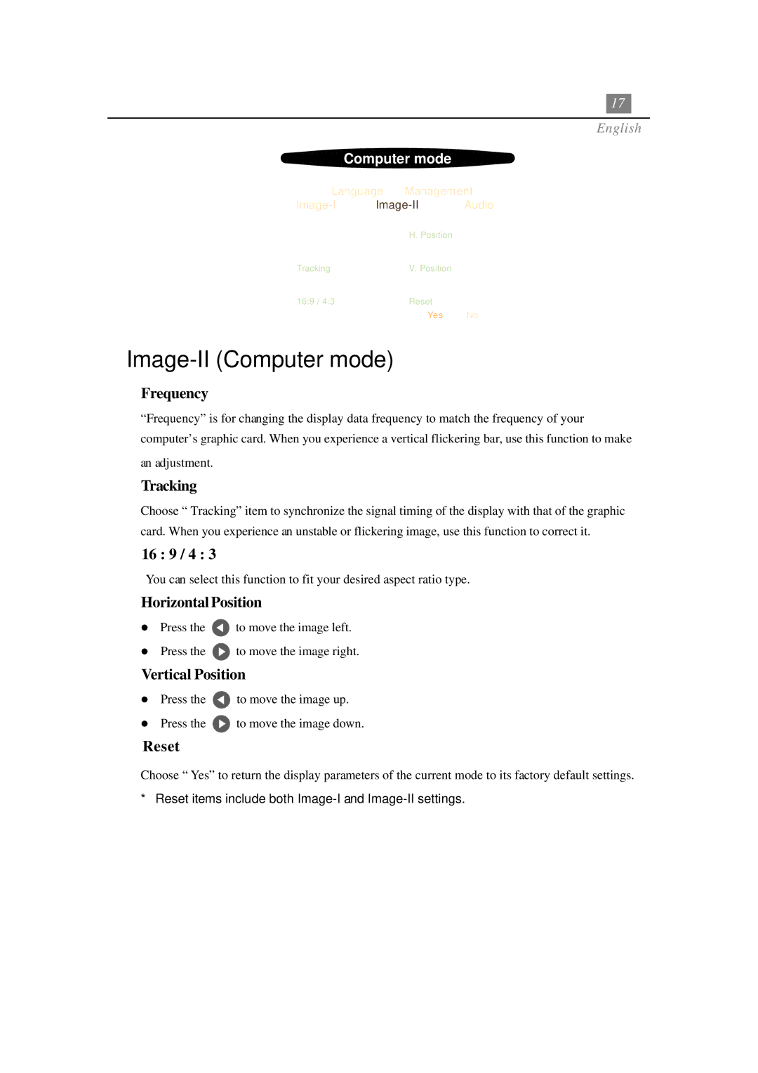 Optoma Technology EP730 manual Image-II Computer mode 