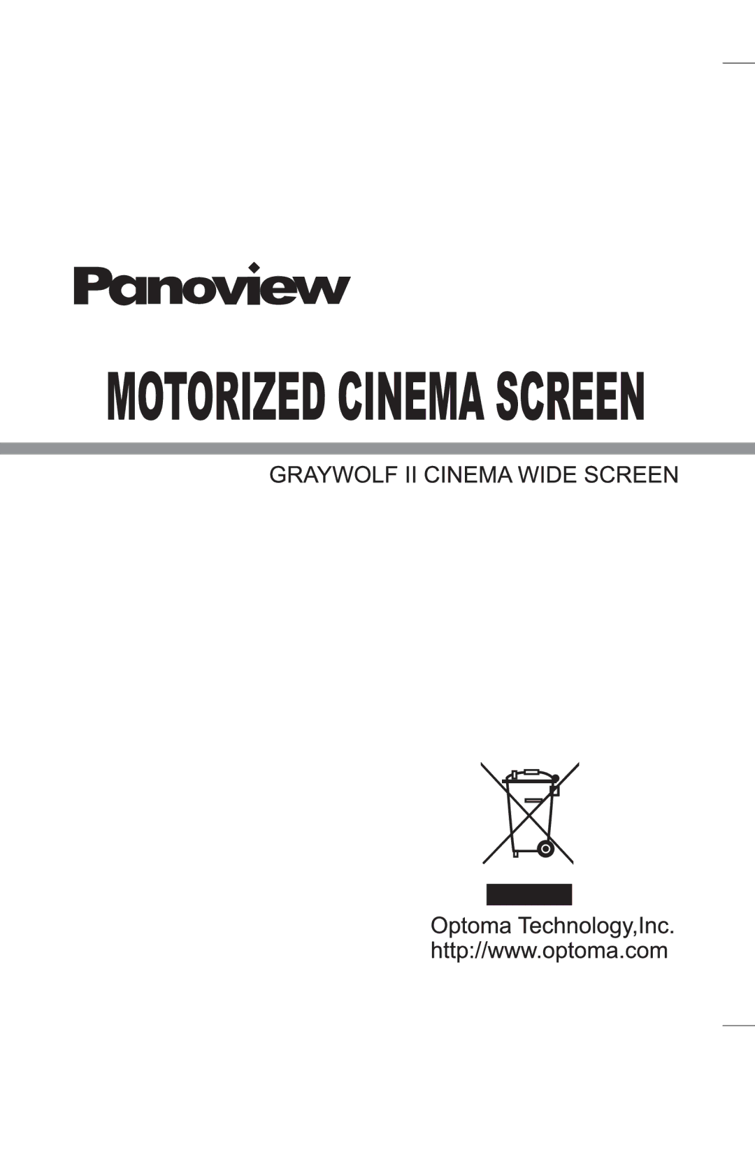 Optoma Technology Graywolf II manual 