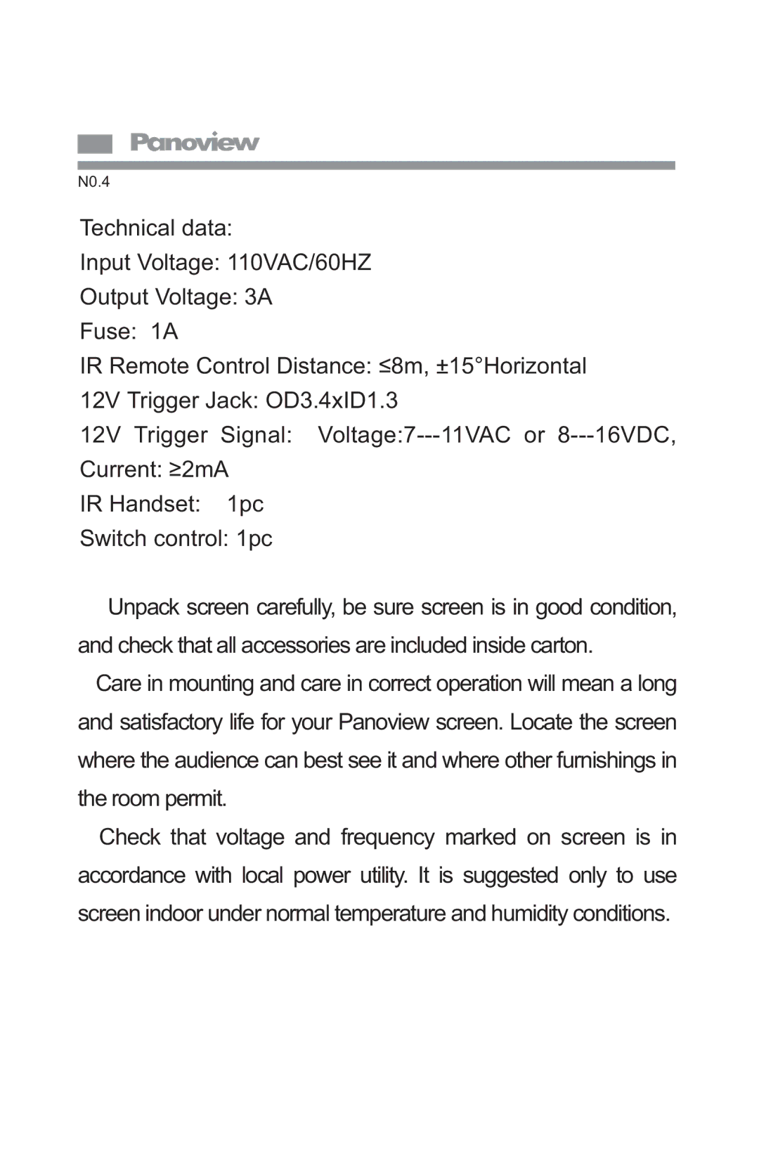 Optoma Technology Graywolf II manual N0.4 