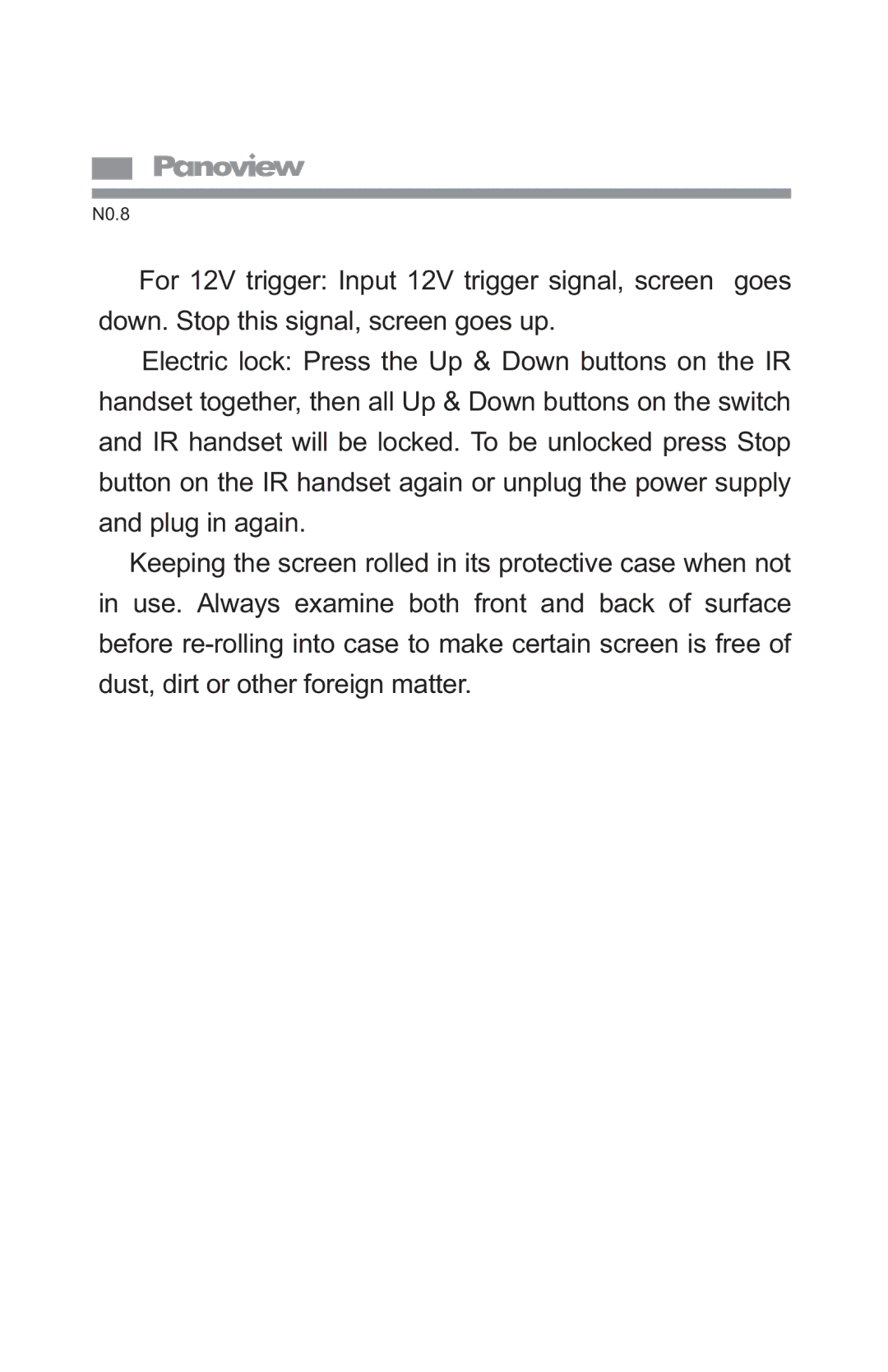 Optoma Technology Graywolf II manual N0.8 