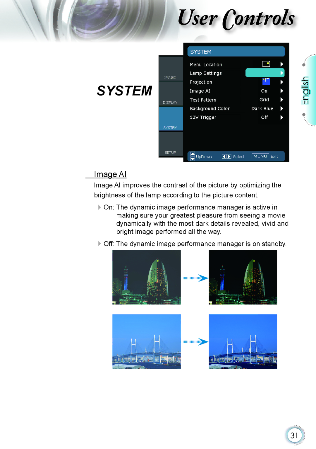 Optoma Technology HD20 manual Image AI 