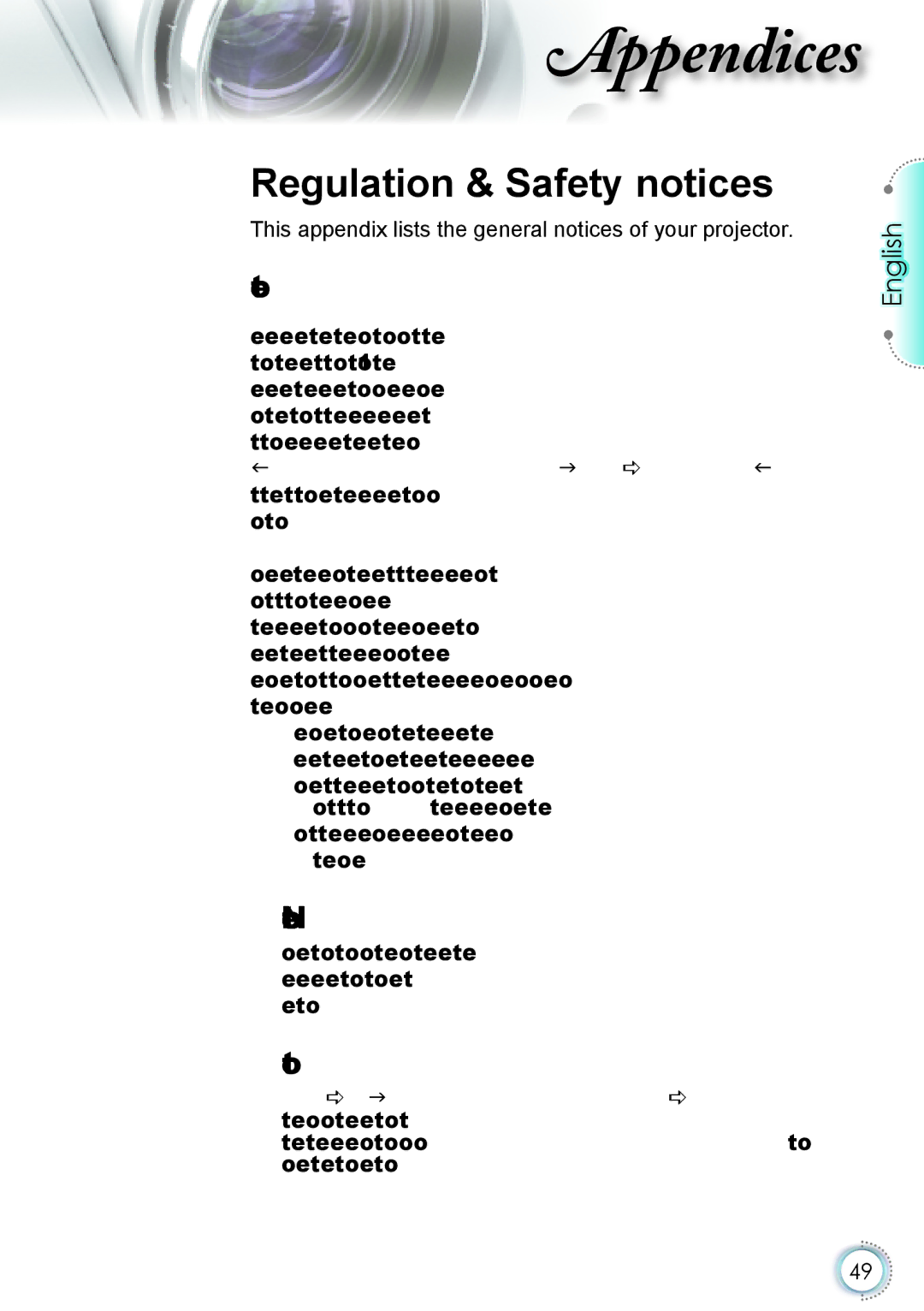 Optoma Technology HD20 manual Regulation & Safety notices 