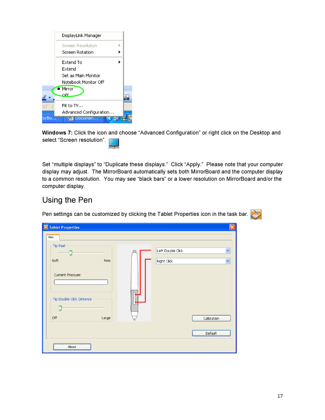 Optoma Technology Q300 manual Using the Pen 