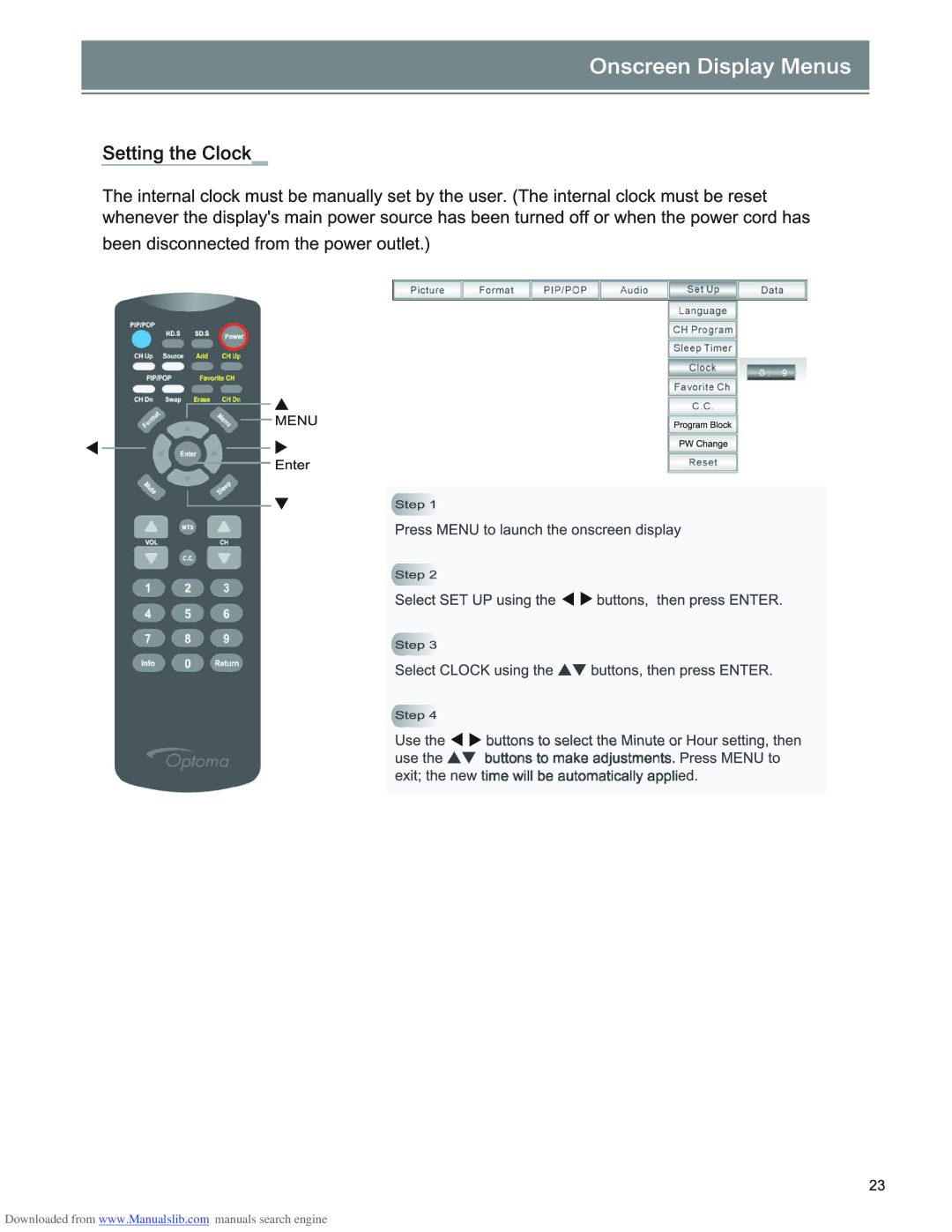 Optoma Technology RD65 manual 