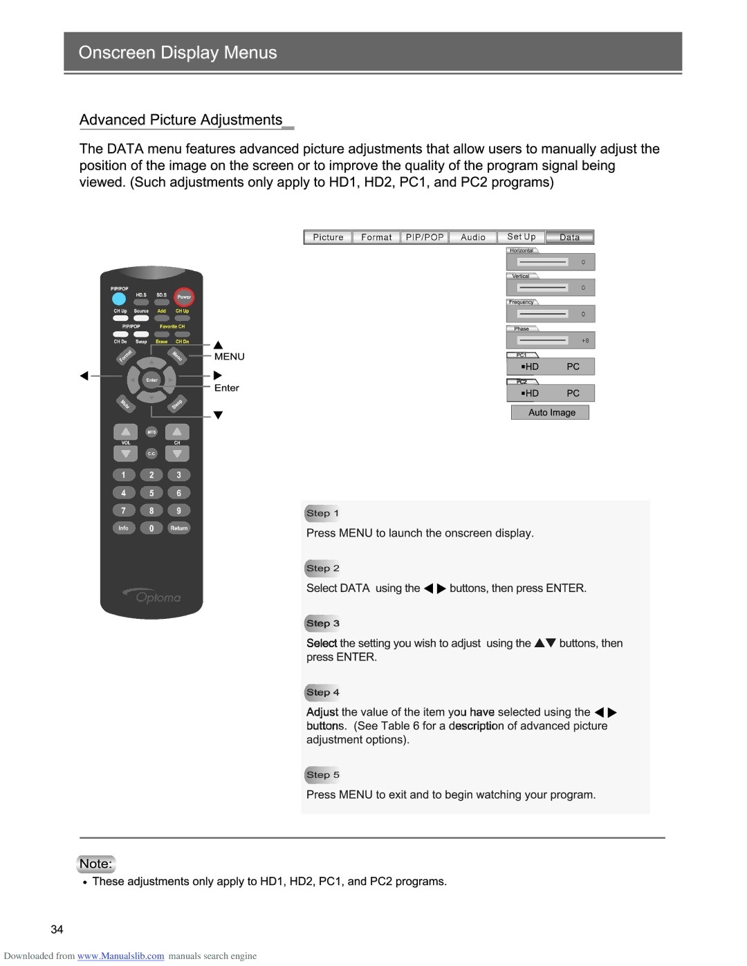 Optoma Technology RD65 manual 