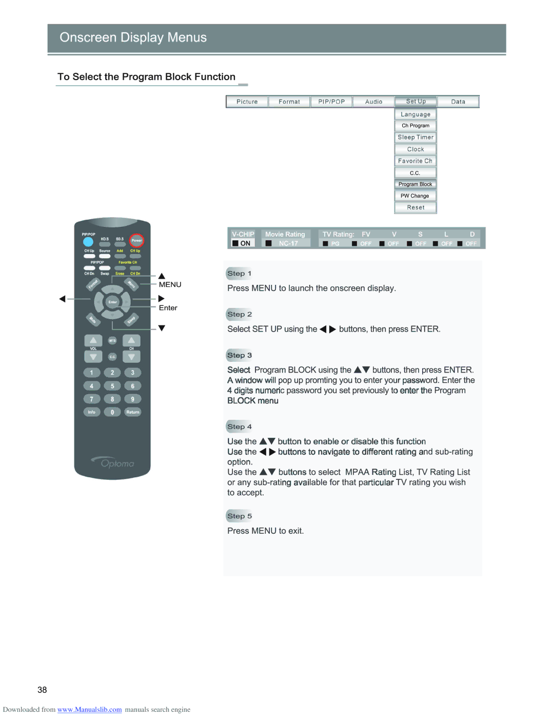 Optoma Technology RD65 manual 