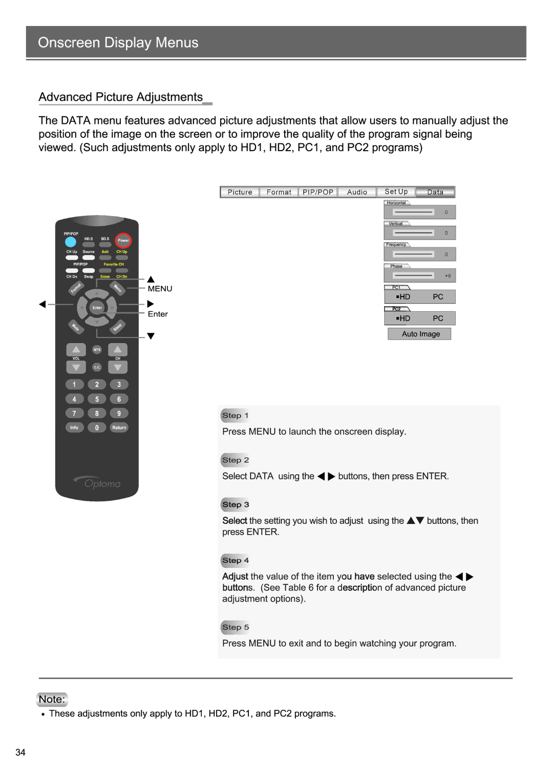 Optoma Technology RD65 owner manual 