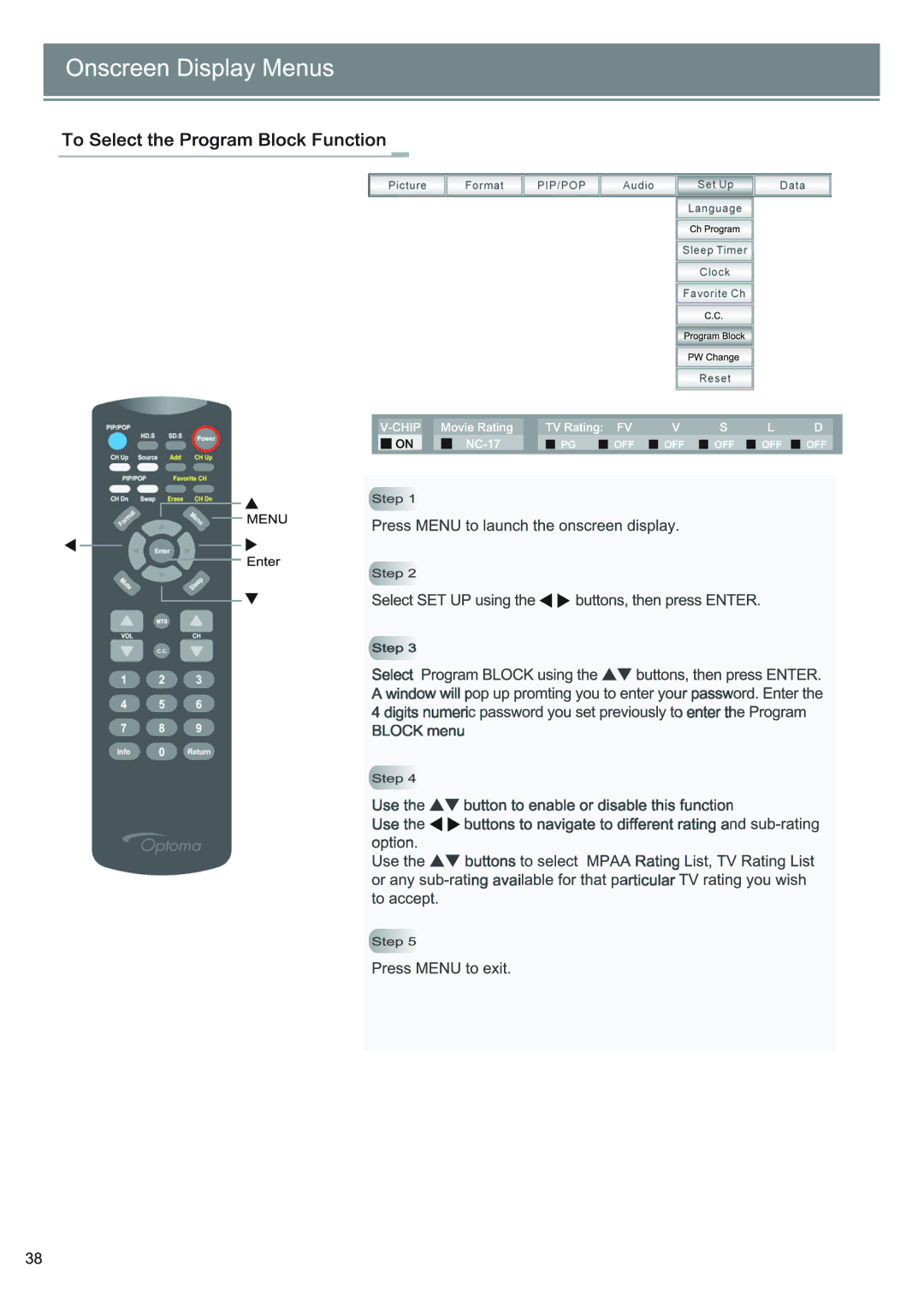 Optoma Technology RD65 owner manual 