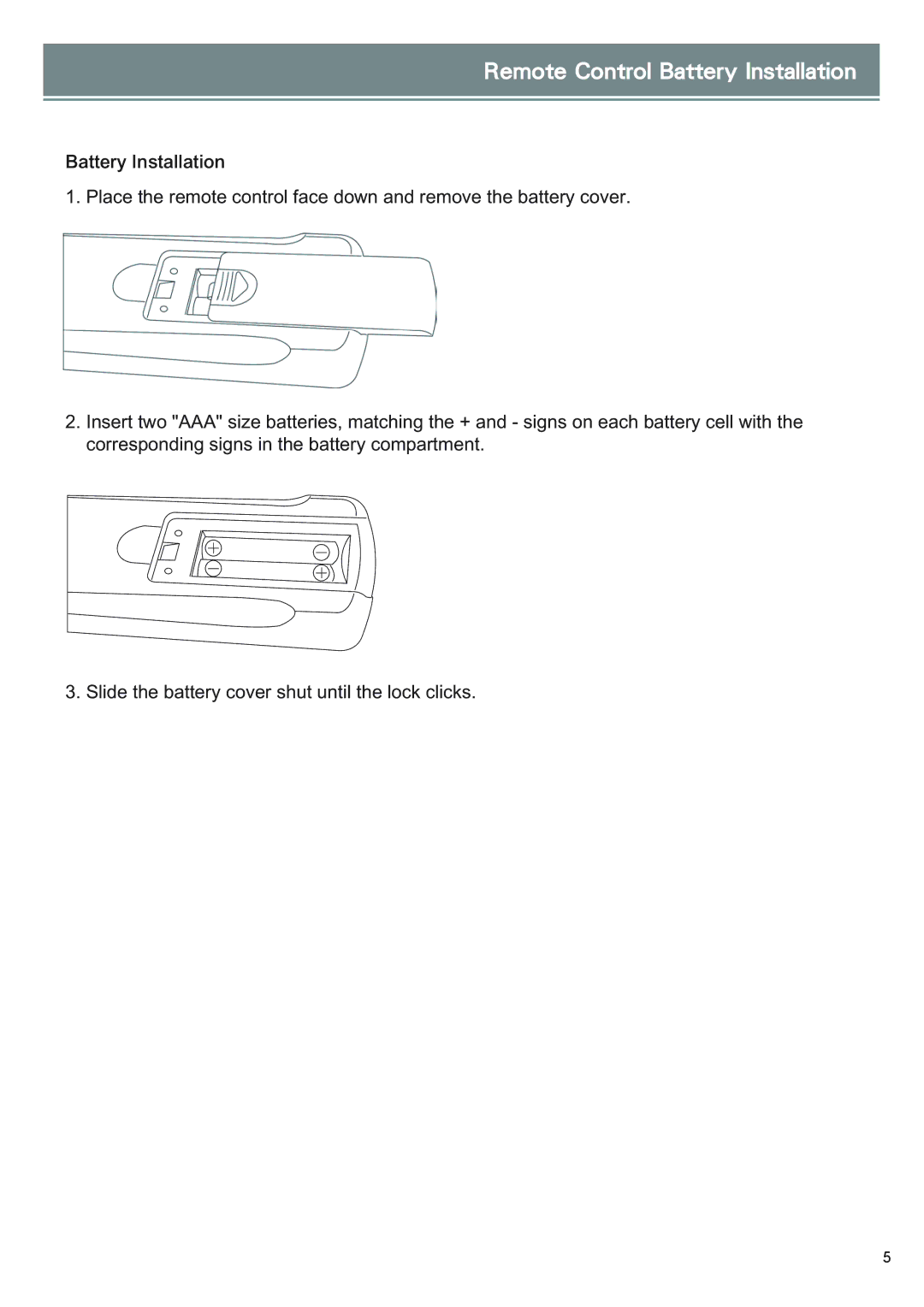 Optoma Technology RD65 owner manual Sfnpuf!Dpouspm!Cbuufsz!Jotubmmbujpo 