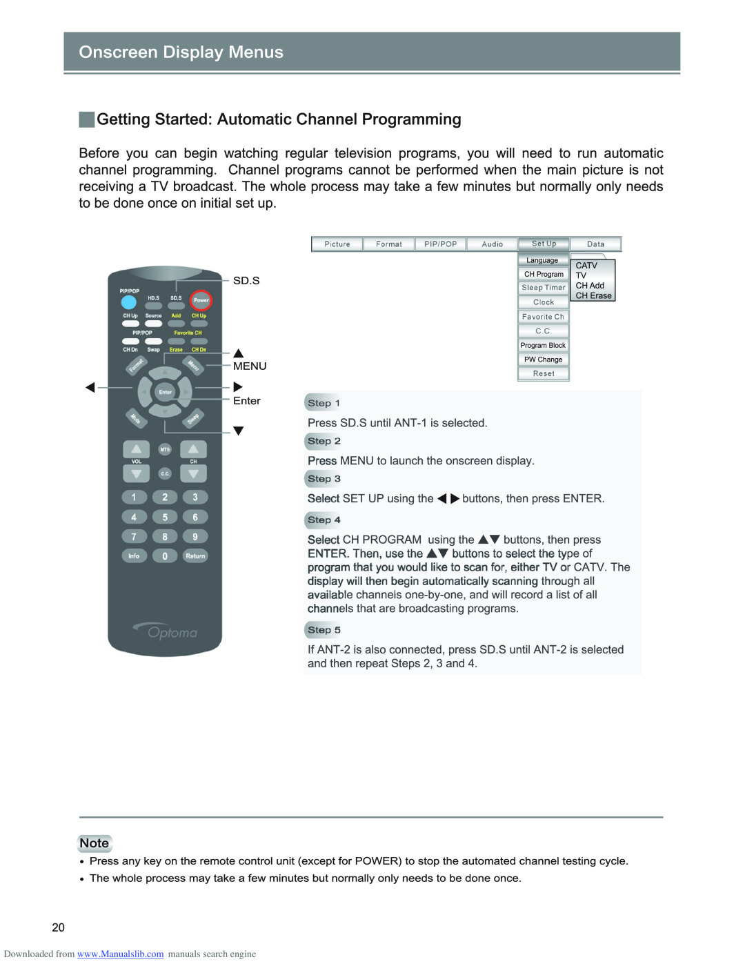 Optoma Technology RD65 manual 