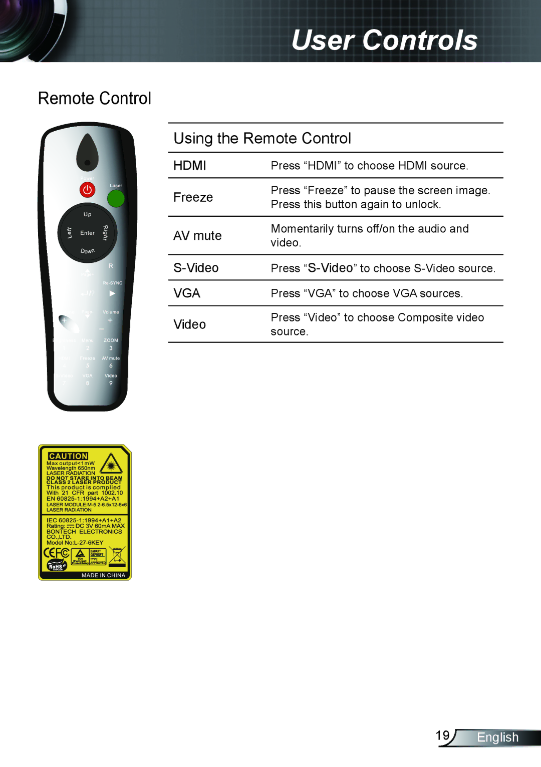 Optoma Technology TH1020 manual Freeze, Video 