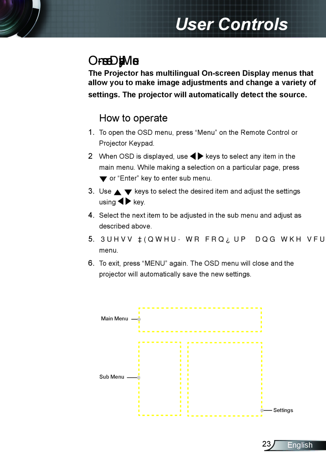 Optoma Technology TH1020 manual On-screen Display Menus, How to operate 